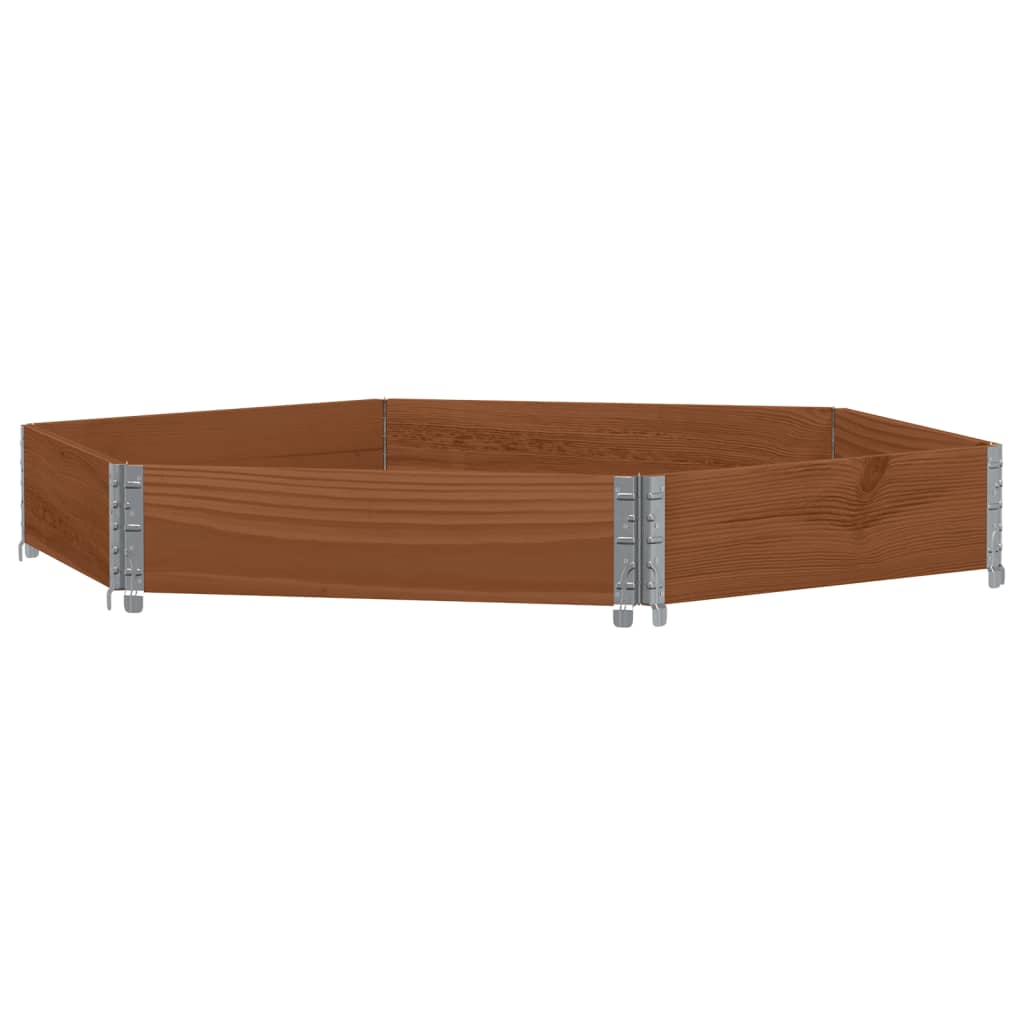 Vidaxl raised planter hexagonal 160x160 cm pine wood brown