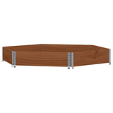 Vidaxl raised planter hexagonal 160x160 cm pine wood brown