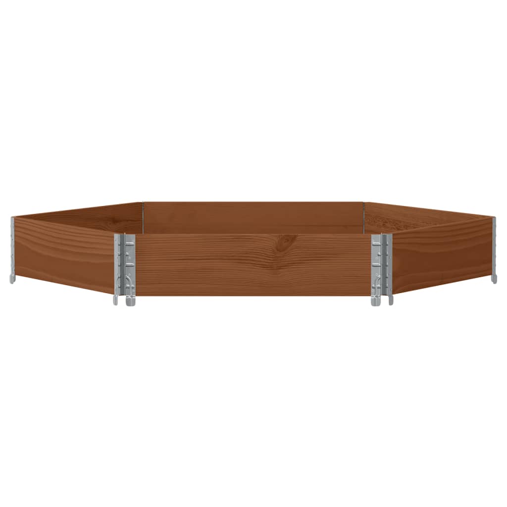 Vidaxl raised planter hexagonal 160x160 cm pine wood brown