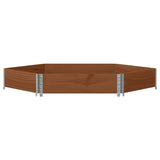 Vidaxl raised planter hexagonal 160x160 cm pine wood brown