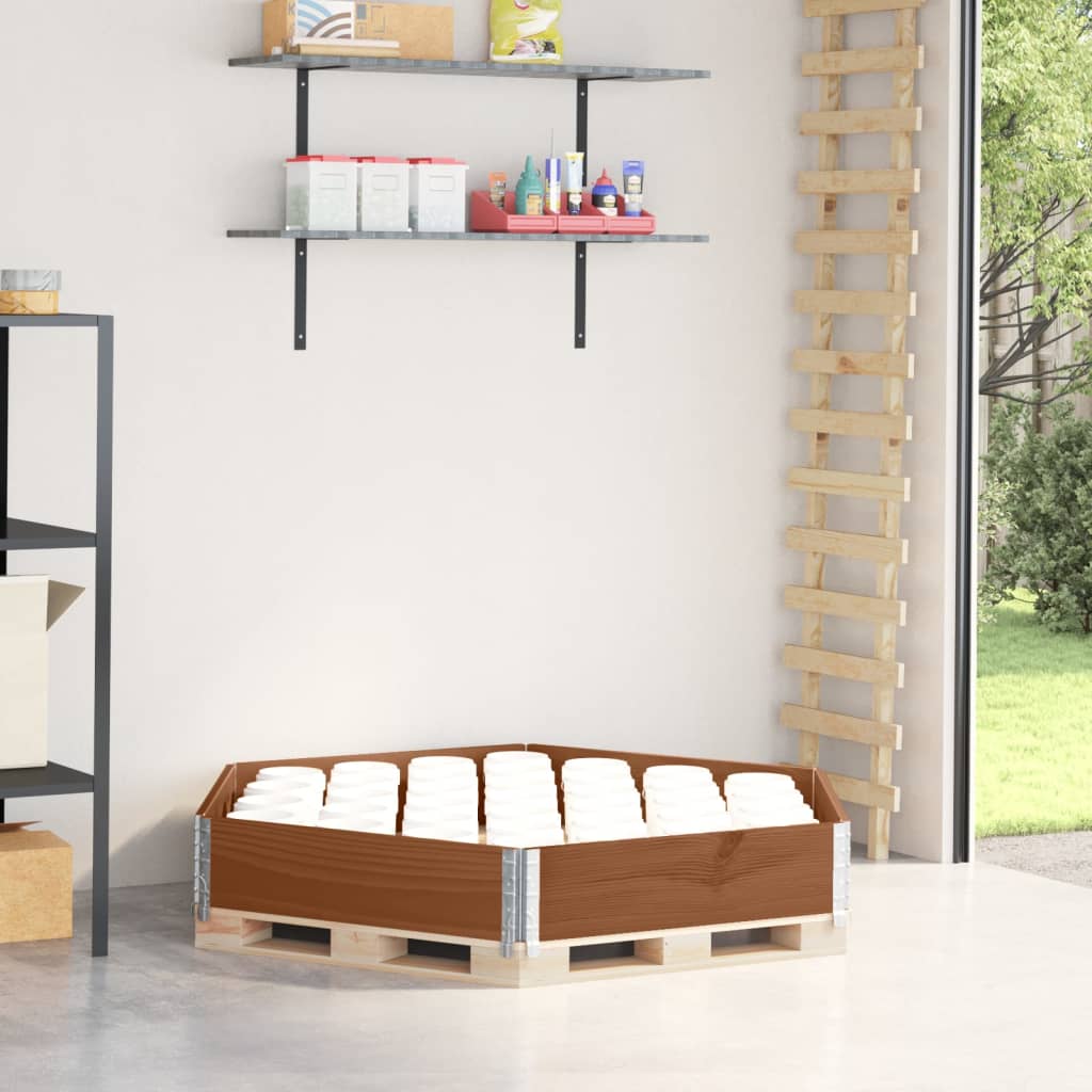Vidaxl raised planter hexagonal 160x160 cm pine wood brown