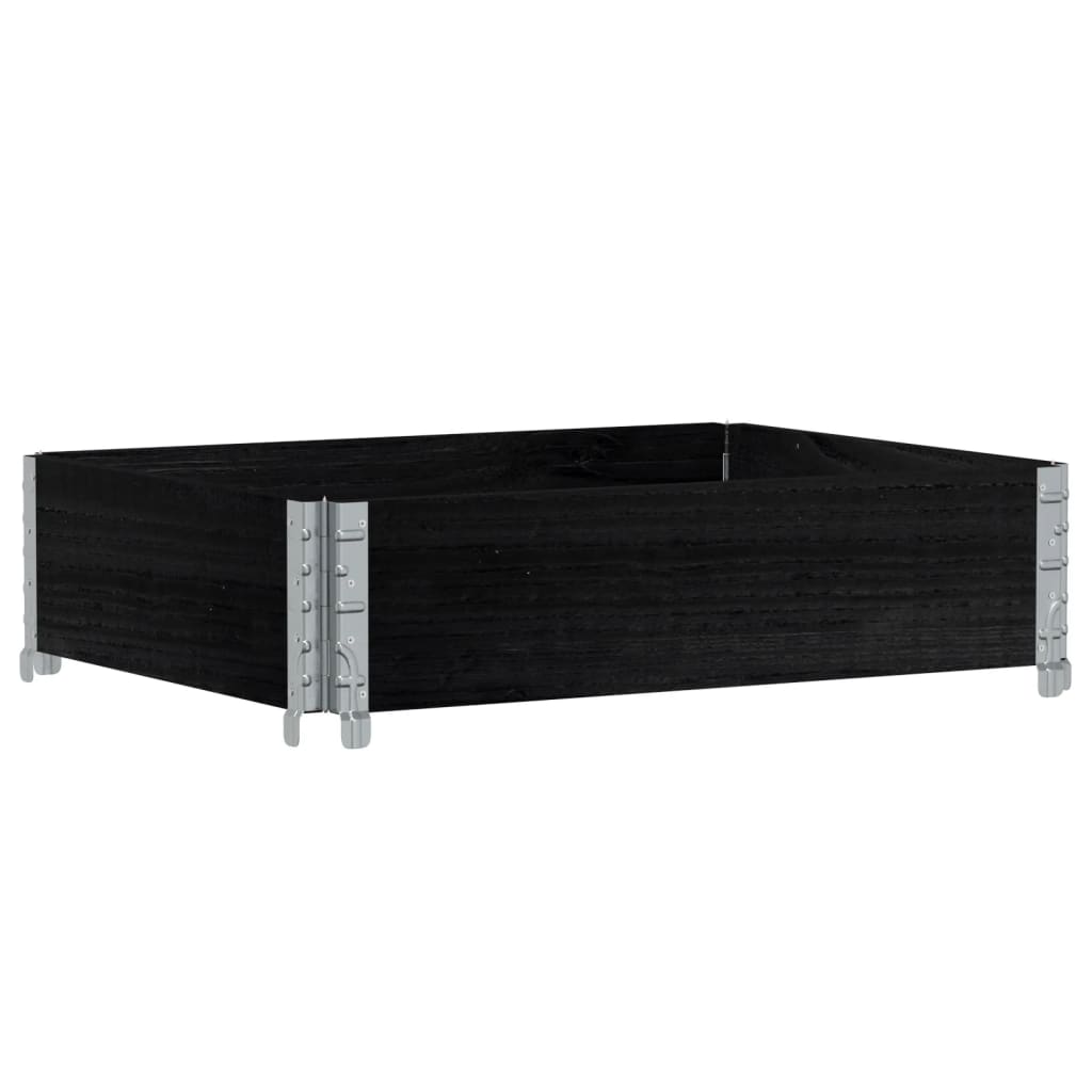 Vidaxl Planning Box 80x60 cm Solid Pine Black