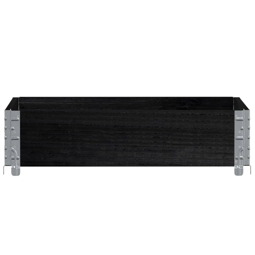 Vidaxl Planning Box 80x60 cm Solid Pine Black
