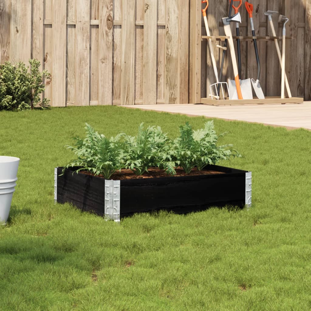 Vidaxl Planning Box 80x60 cm Solid Pine Black