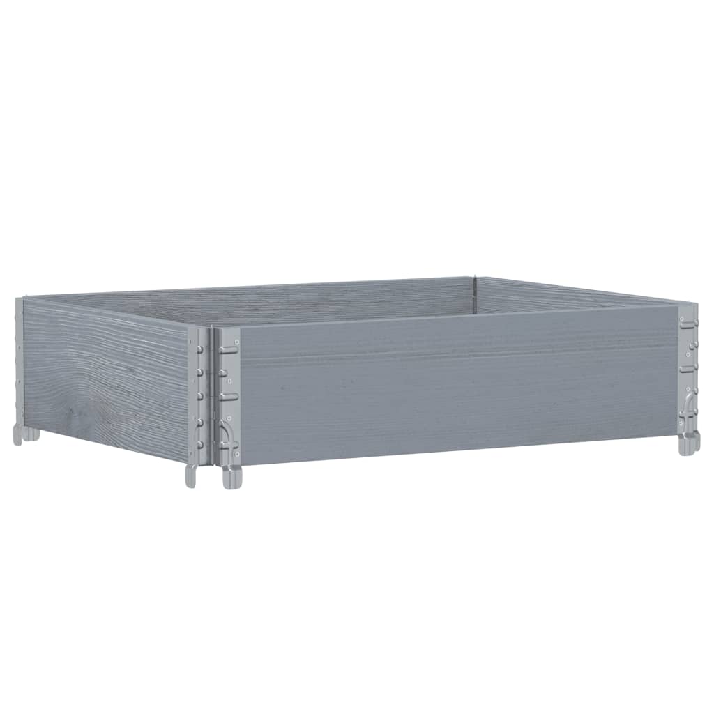 Vidaxl Planning Box 80x60 cm Solid Pine Grey