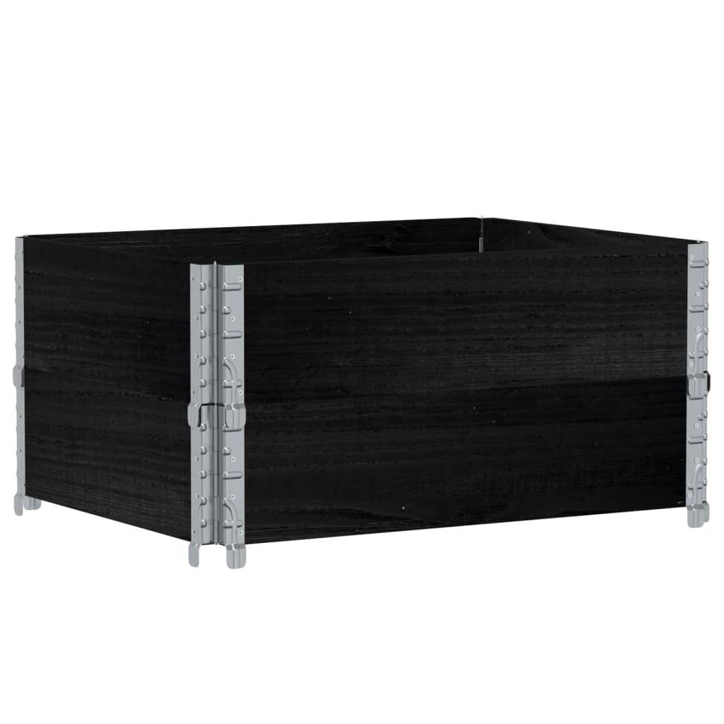 Vidaxl Planning Box 80x60 cm Solid Pine Black