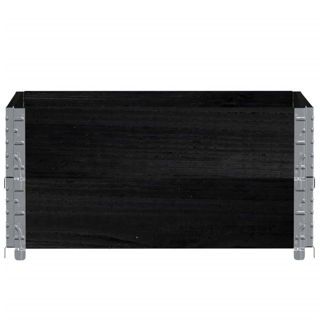 Vidaxl Planning Box 80x60 cm Solid Pine Black