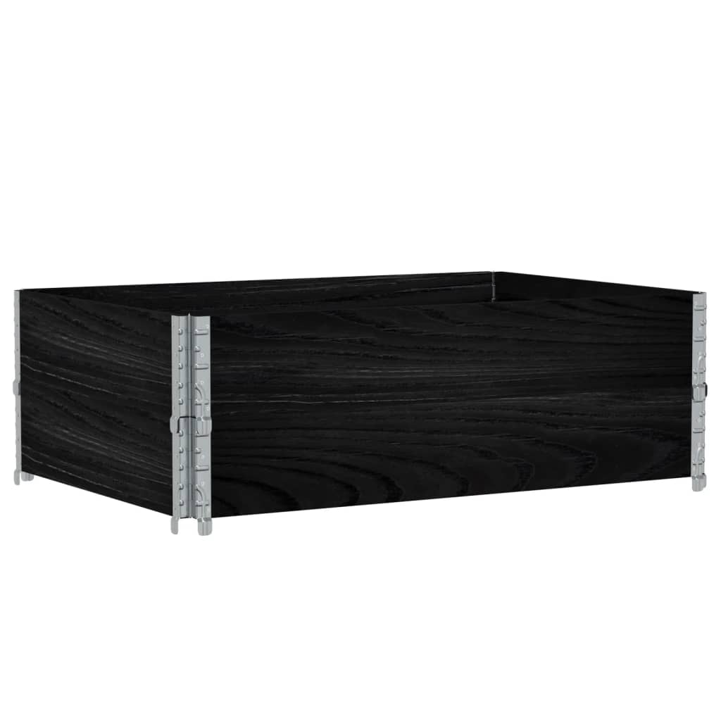 Vidaxl Planning Box 120x80 cm Solid Pine Black
