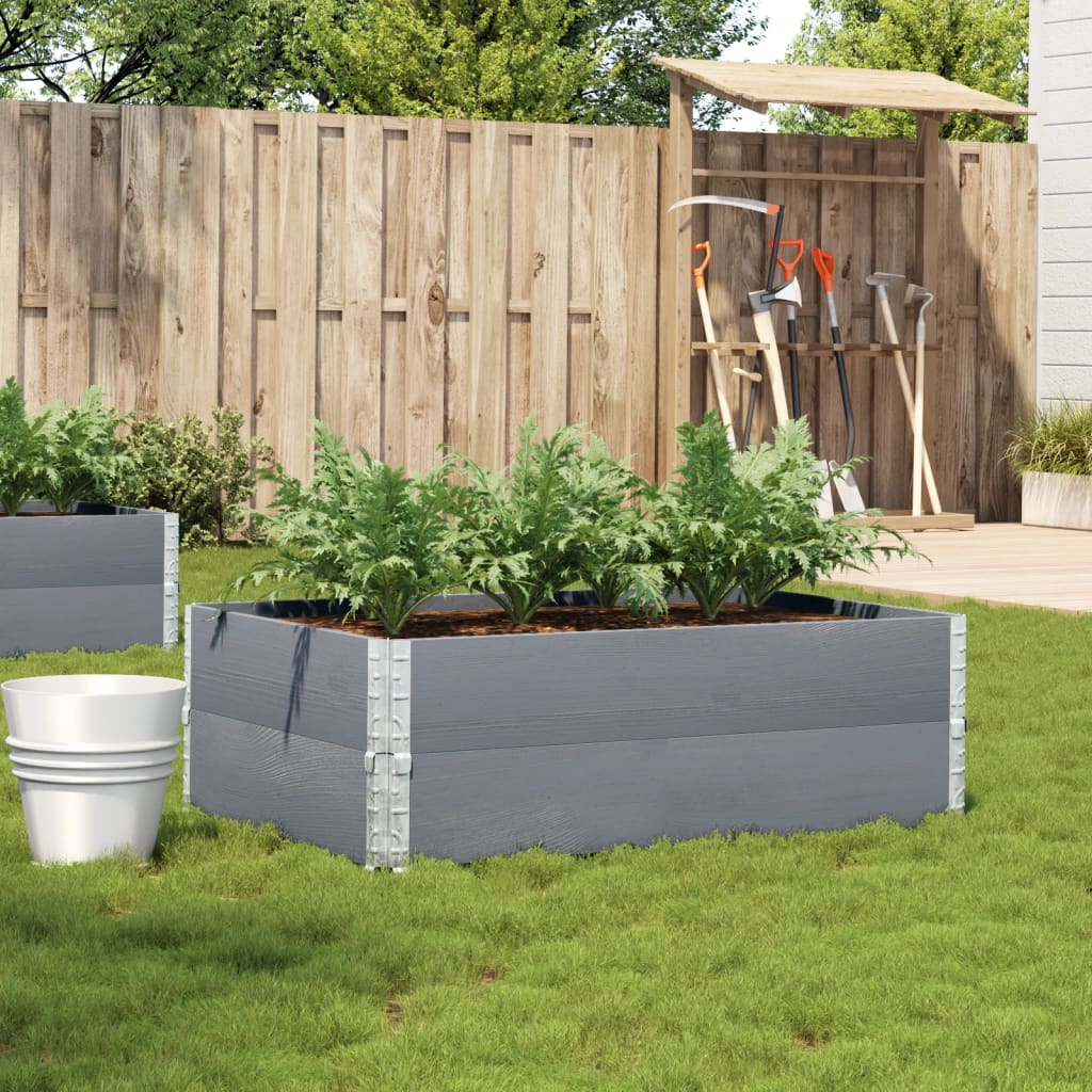 Vidaxl Planning Box 120x80 cm Solid Pine Grey