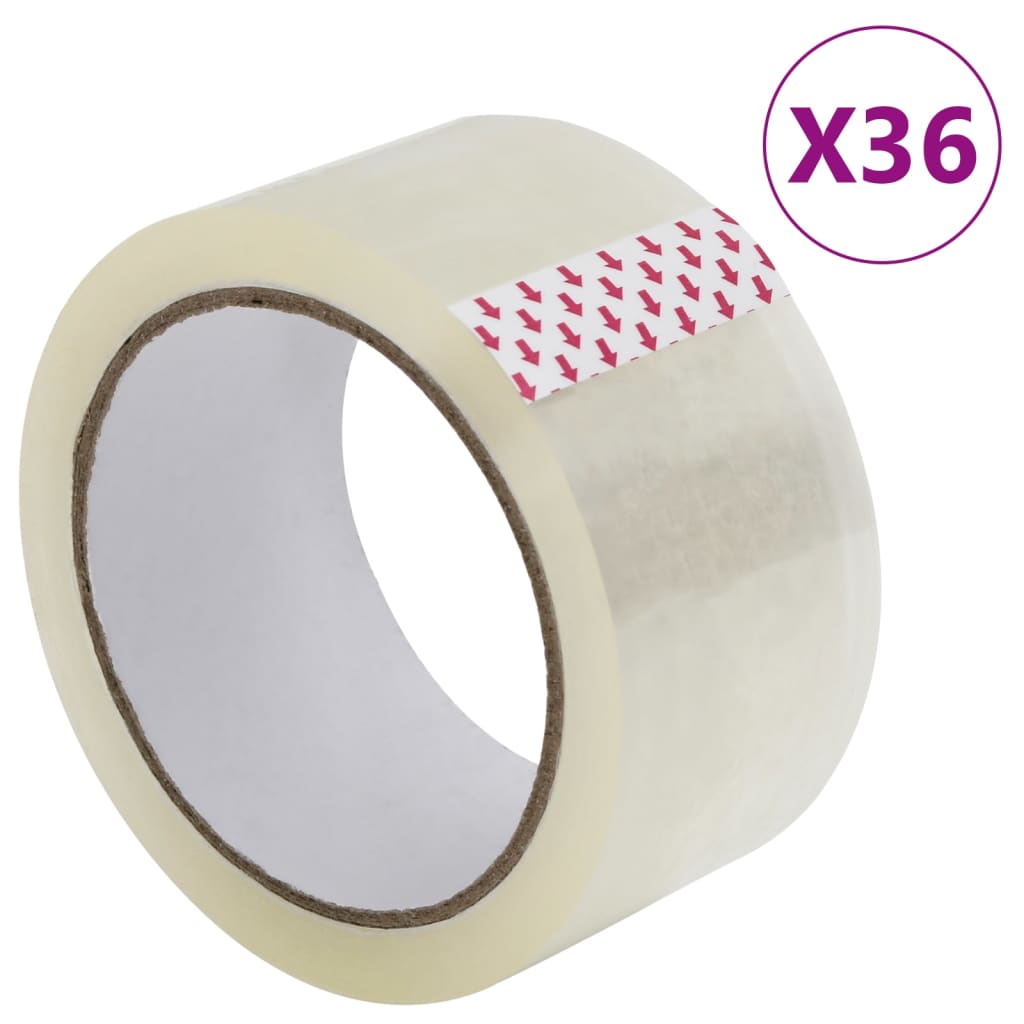 Vidaxl Packaging Tape 36 St 48 mm x 66 m Transparent