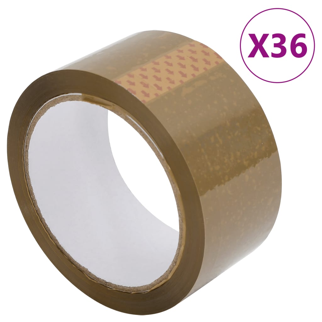 Vidaxl -emballasje Stapes 36 St 48 mm x 66 m brun