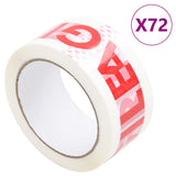 Vidaxl Packaging Stapes 72 St med skjørt trykk 48 mm x 66 m hvit