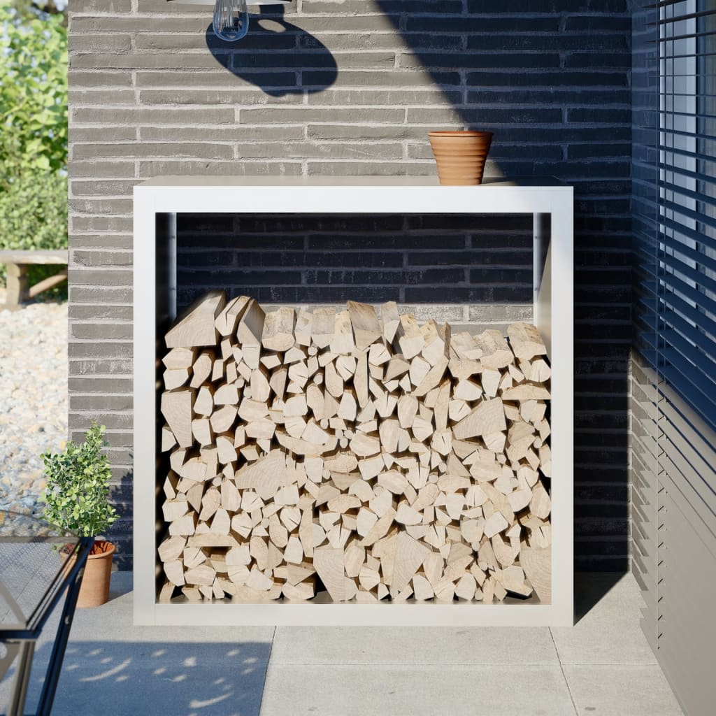 VidaXL Fireplace 100x40x100 cm Steel White