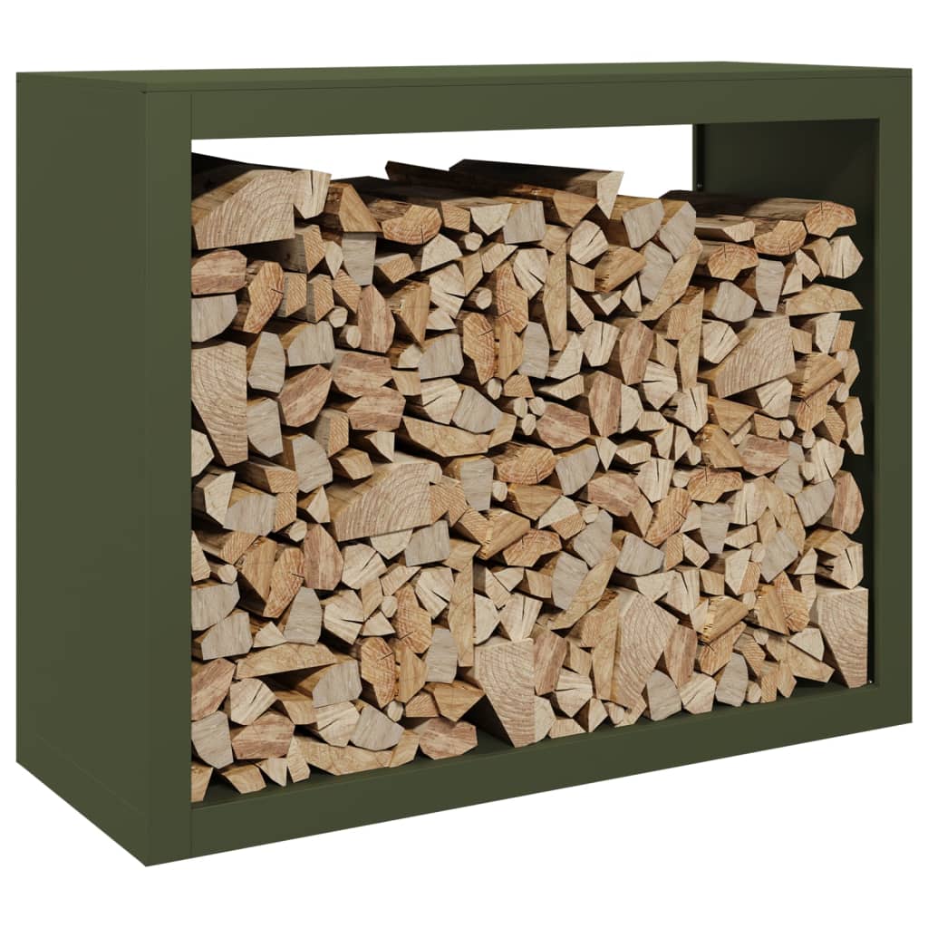 Vidaxl Fireplace 100x40x80 cm steel green