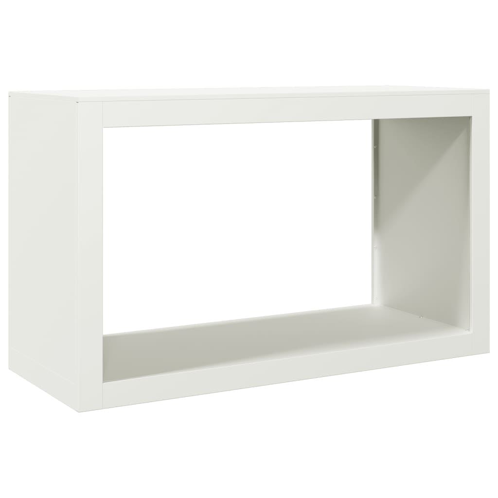 Vidaxl krb 100x40x60 cm ocel bílá