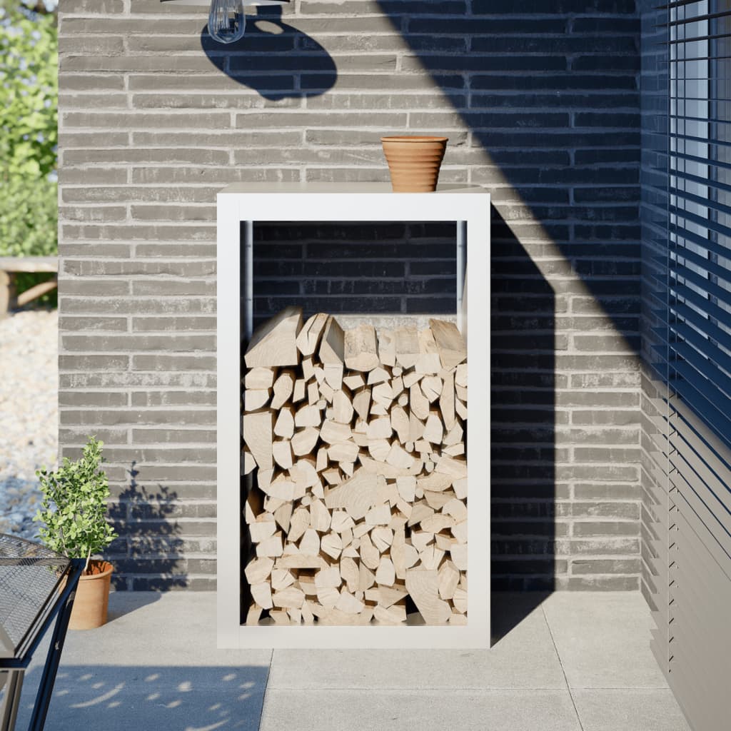 Vidaxl Fireplace 60x40x100 cm Steel White