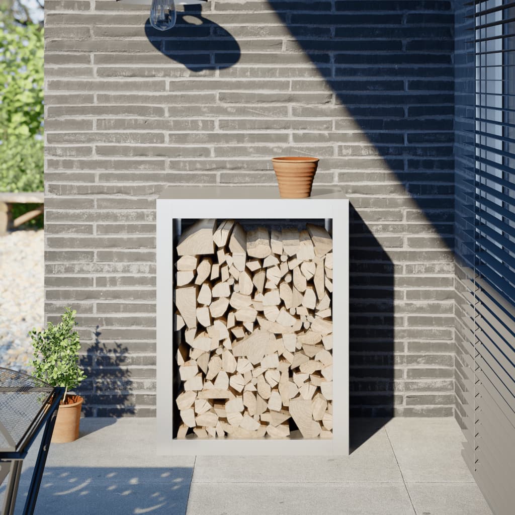 Vidaxl Fireplace 60x40x80 cm Steel White