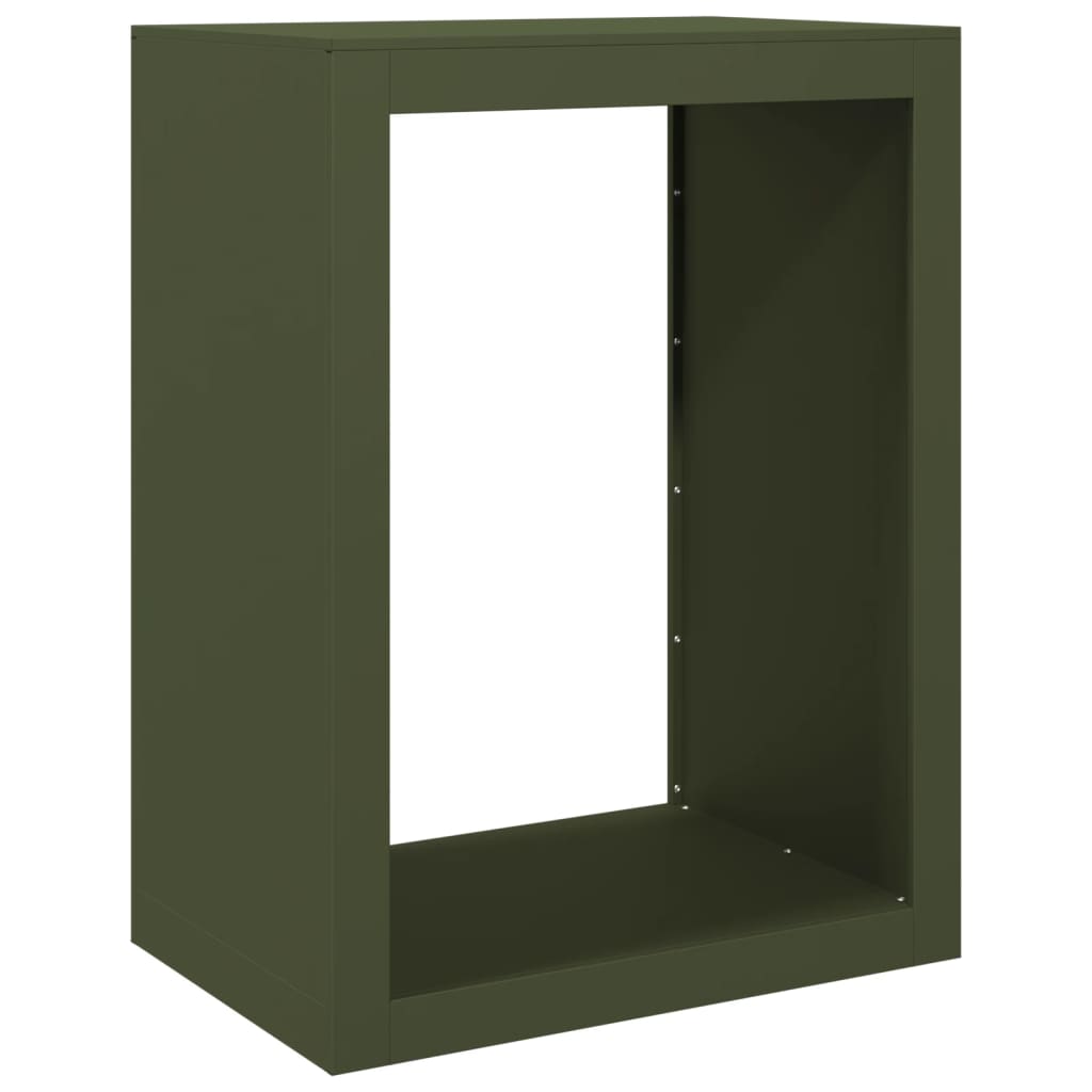 Vidaxl eldstad 60x40x80 cm stålgrön