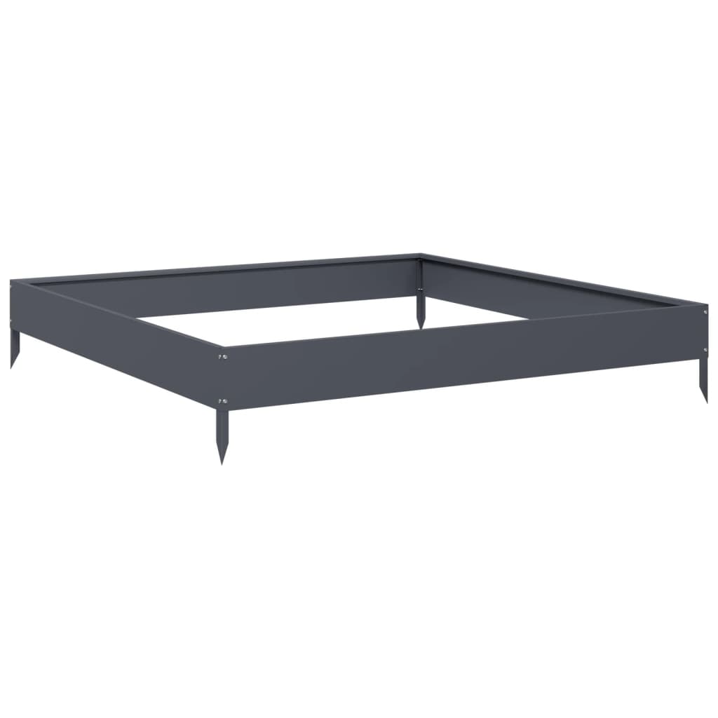 VidaXL Planter Insert 100x100x18.5 cm Steel Anthracite -colored