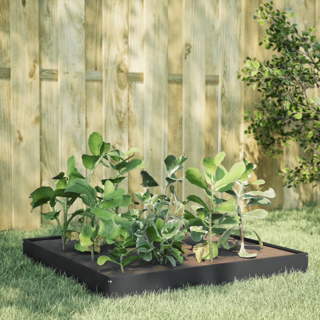 VidaXL Planter Insert 100x100x18.5 cm Steel Anthracite -colored