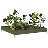 Spanter Vidaxl zvedl 100x100x18,5 cm ocelovou olivovou zelenou