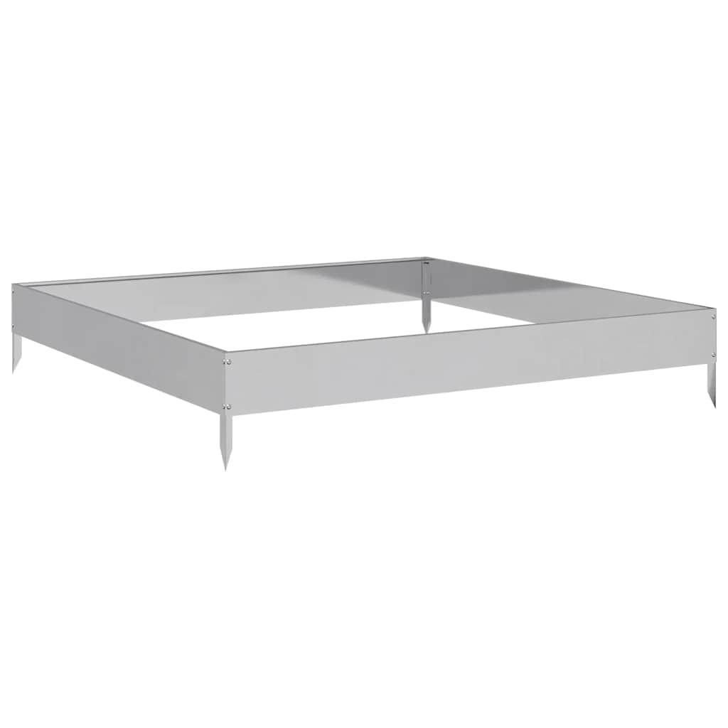 Vidaxl Planter setzt 100x100x18.5 cm Galavaniséiert Stol