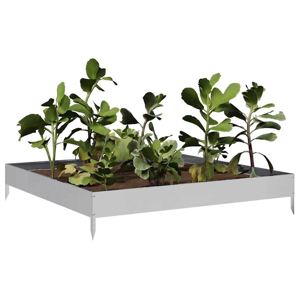 Vidaxl Planter setzt 100x100x18.5 cm Galavaniséiert Stol