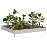 Vidaxl Planter setzt 100x100x18.5 cm Galavaniséiert Stol