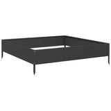 Vidaxl Planter huet 100x100x26 cm Stahl schwaarz opgehuewen