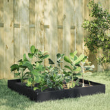 Vidaxl Planter huet 100x100x26 cm Stahl schwaarz opgehuewen
