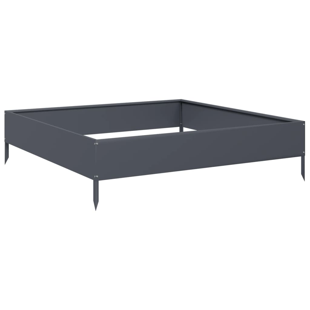 De Vidaxl Planter huet 100x100x26 cm Stahl anstrahl -Coléiert
