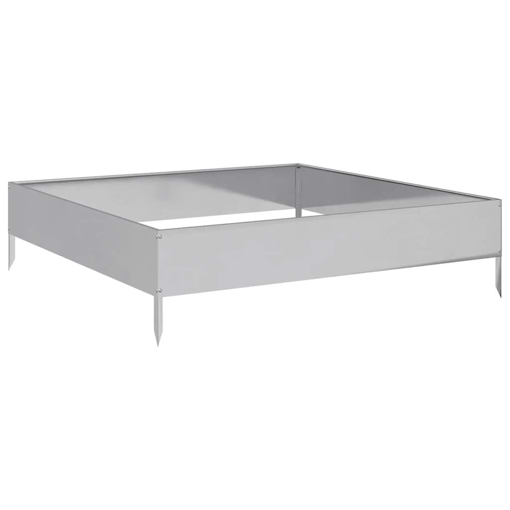 Vidaxl Planter huet 100x100x26 cm galvaniséiert Stol
