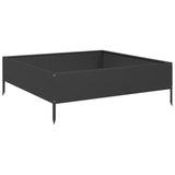 Vidaxl Planter zvedl 100x100x33,5 cm ocelovou černou