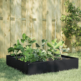 Vidaxl Planter zvedl 100x100x33,5 cm ocelovou černou