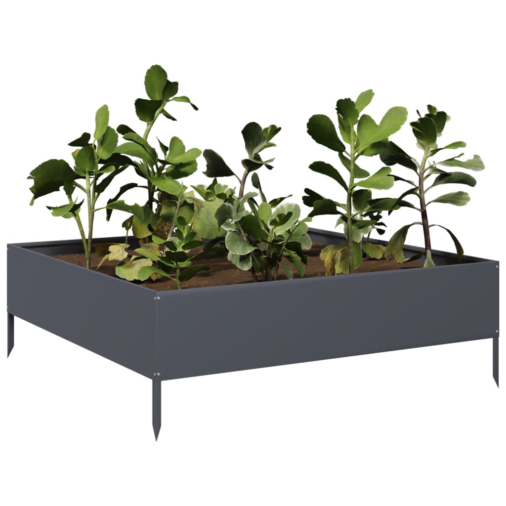 Vidaxl Planter intenzivně 100x100x33,5 cm ocelový antracity -