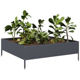 Vidaxl Planter intenzivně 100x100x33,5 cm ocelový antracity -