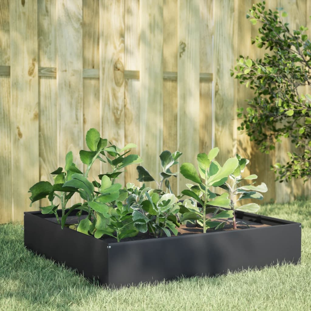 Vidaxl Planter intenzivně 100x100x33,5 cm ocelový antracity -