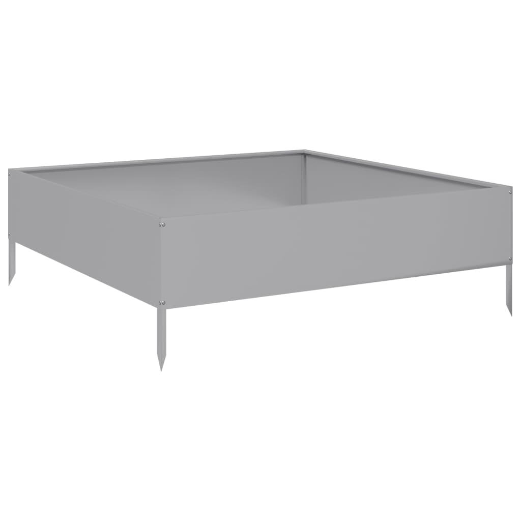 Vidaxl Planter Insert 100x100x33,5 cm Galvanizovaná ocel