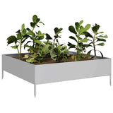 Vidaxl Planter Insert 100x100x33,5 cm Galvanizovaná ocel