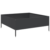 Vidaxl Planter zvedl 100x100x25 cm ocelovou černou