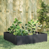 Vidaxl Planter höjde 100x100x25 cm stål Anthracite -färgad
