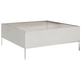 Vidaxl Planter zvednutý 100x100x25 cm z nerezové oceli