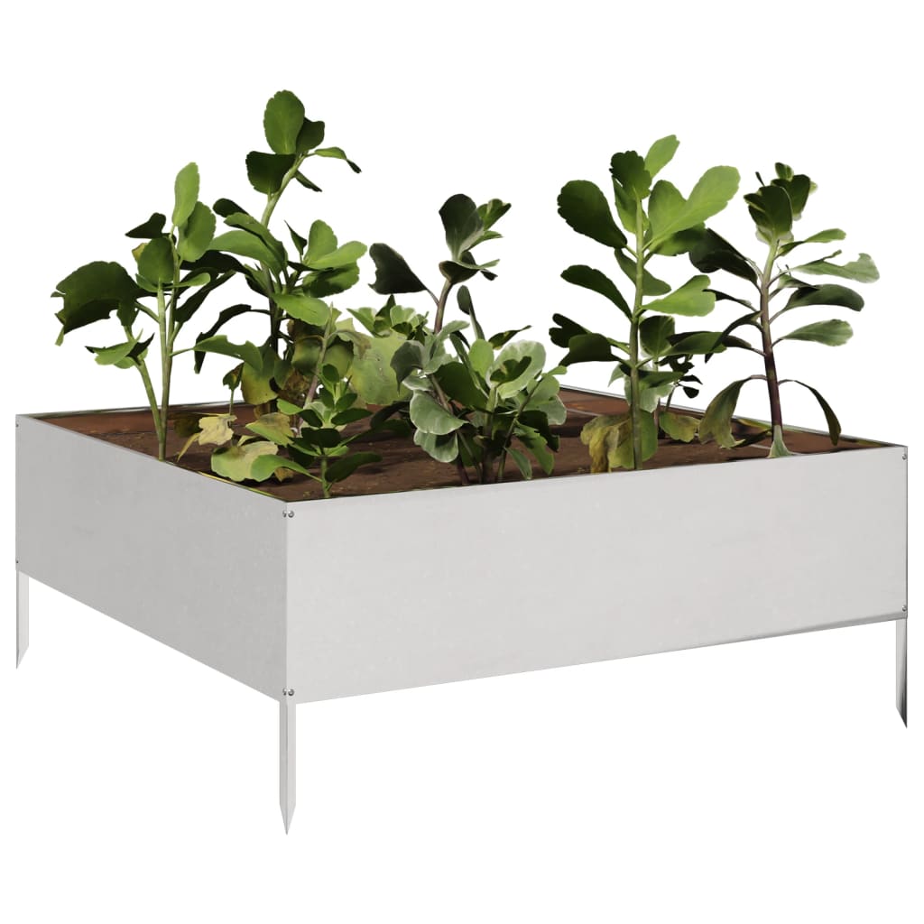 Vidaxl Planter zvednutý 100x100x25 cm z nerezové oceli
