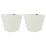 Vidaxl Planters 2 St 30x30x30 cm stålhvit