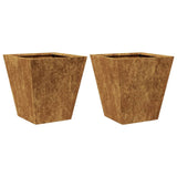 Vidaxl Planters 2 st 30x30x30 cm Weather steel