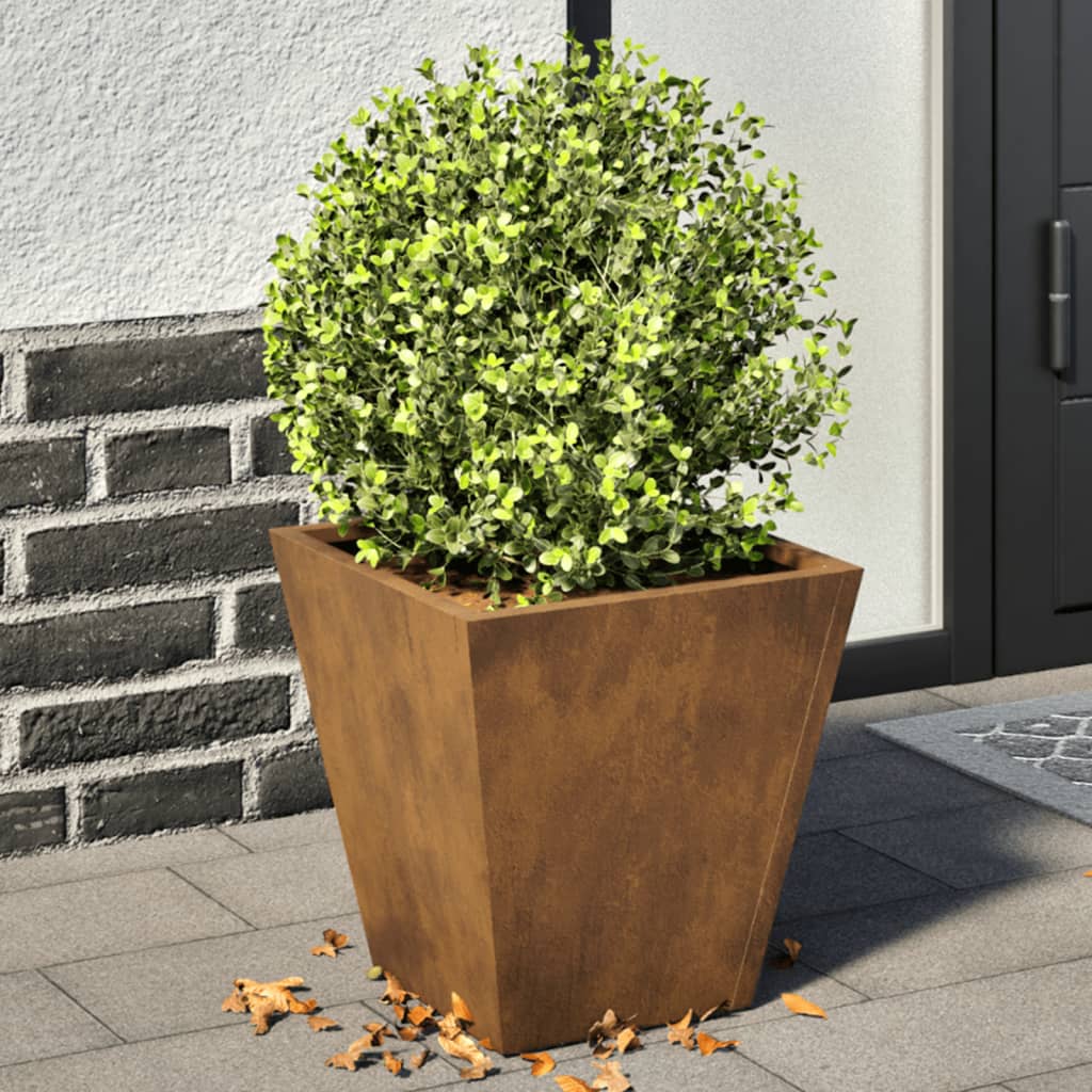 Vidaxl Planters 2 st 30x30x30 cm Weather steel
