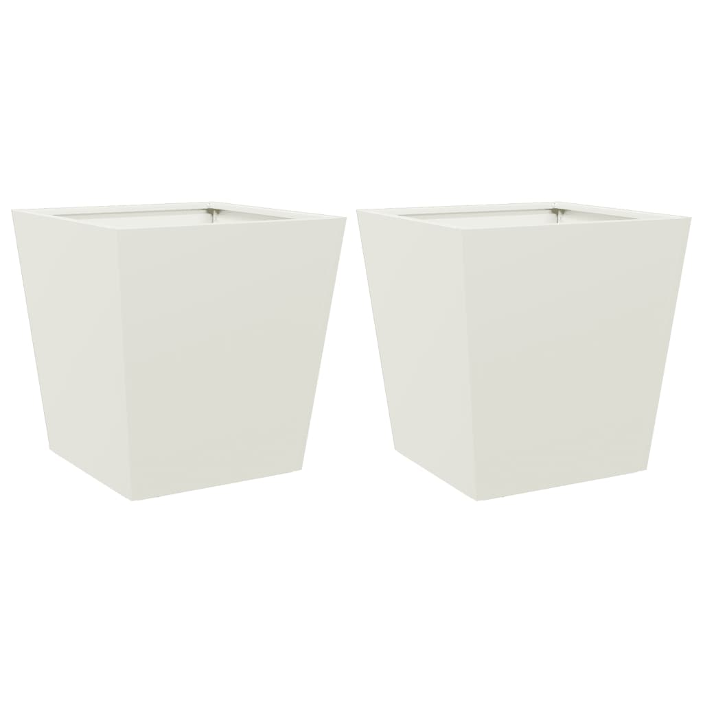 Vidaxl Planters 2 st 40x40x40 cm Steel White