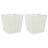 Vidaxl Planters 2 st 40x40x40 cm Steel White