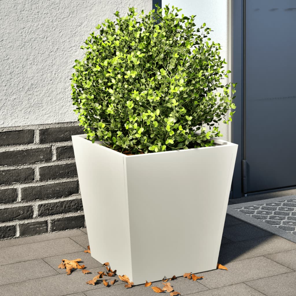 Vidaxl Planters 2 st 40x40x40 cm Steel White