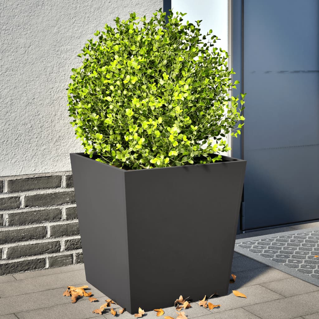 Vidaxl Planters 2 St 50x50x50 cm stål svart